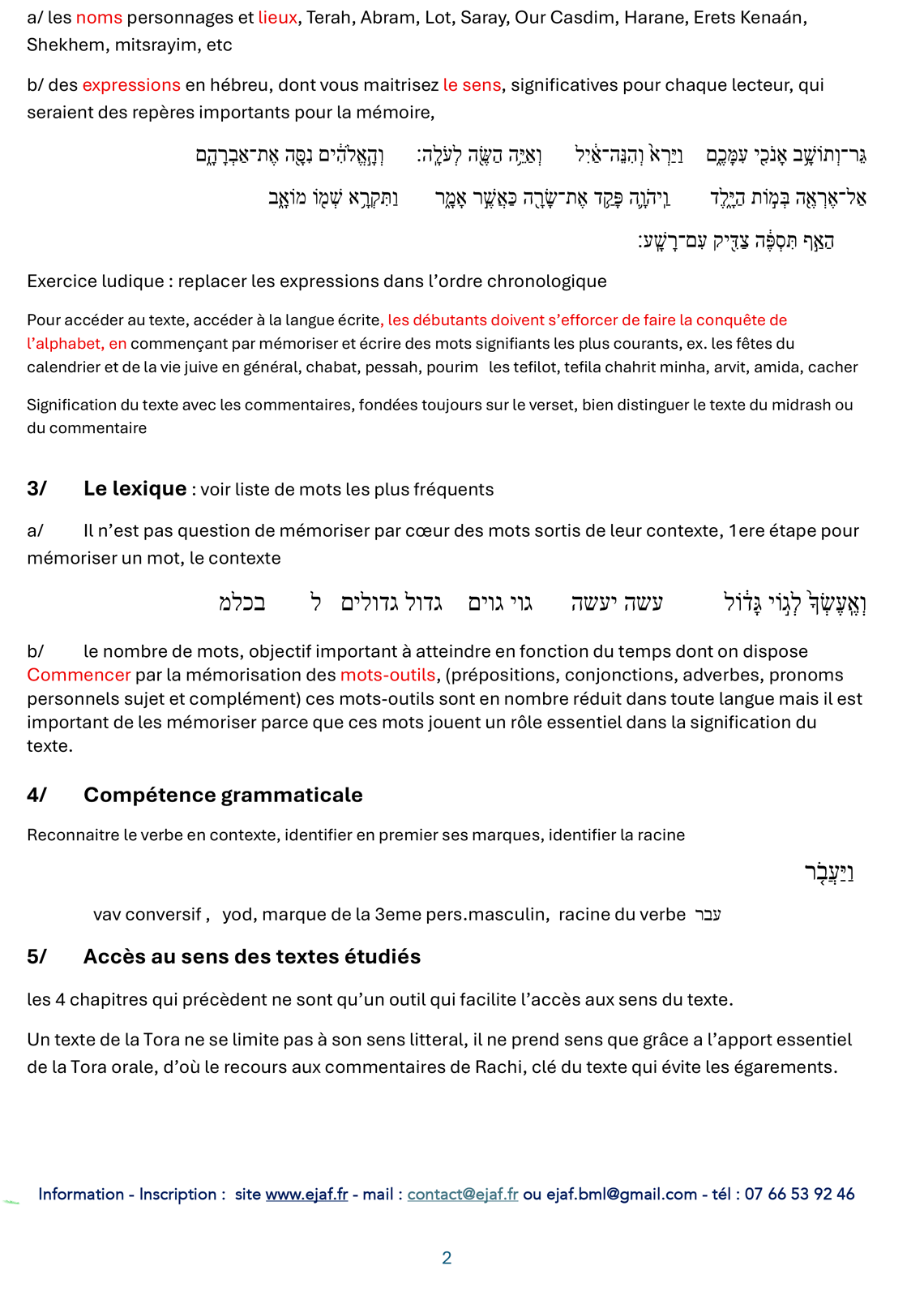La langue de la Bible Monsieur Marcus ELHADAD